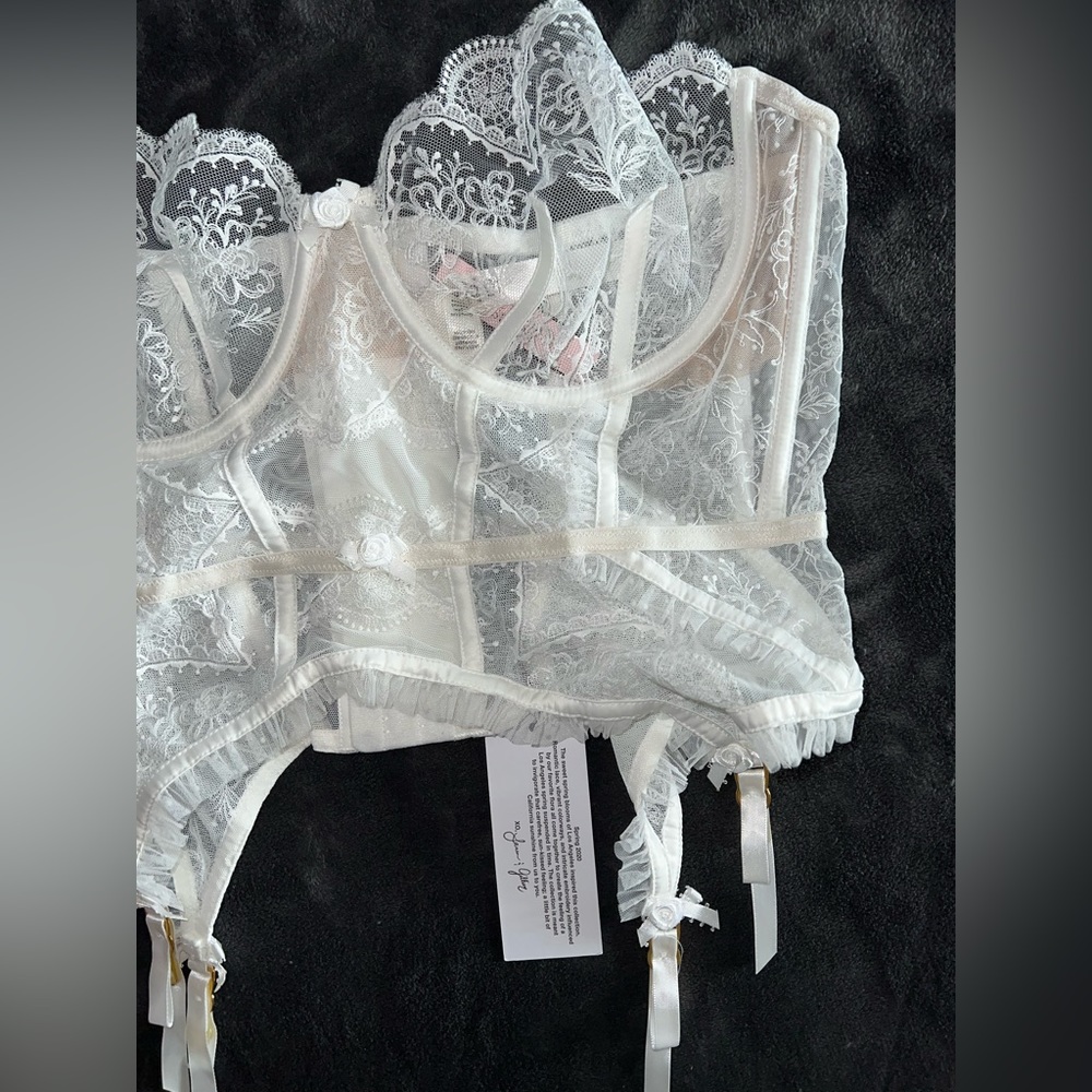 For Love and Lemons Forever Bridal Garter Bustier Size Large New with tags - Picture 6 of 12